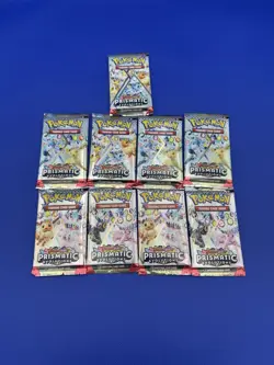 Pokemon TCG - Prismatic Evolutions Booster Pack - Lot Of 9 - Factory Sealed - Image 1