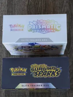 NEW Pokemon Prismatic Evolutions & Surging Sparks ETB Elite Trainer Box SEALED - Image 5