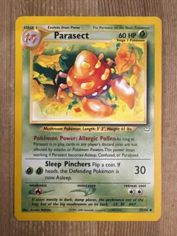 Pokemon TCG Parasect Neo Revelation 35/64 Regular Unlimited Uncommon MP - Image 1