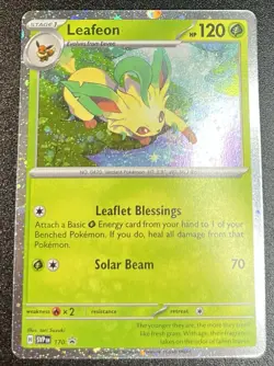 FART SWIRL 🌀 Leafeon 170 SVP Cosmos Holo Black Star Promo Pokemon NM - Image 1