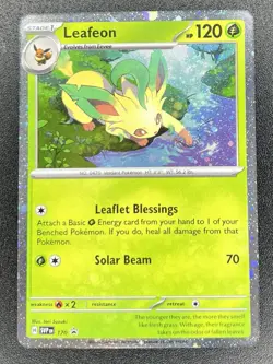 FART SWIRL 🌀 Leafeon 170 SVP Cosmos Holo Black Star Promo Pokemon NM - Image 3