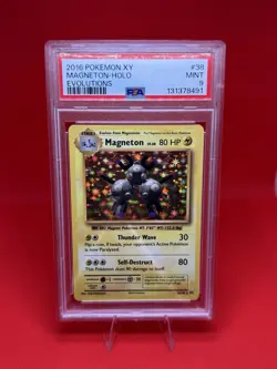 2016 Pokemon TCG Magneton 38/108 Evolutions Holo Rare Stage 1 English PSA 9 - Image 1
