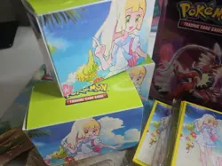 Pokemon TCG Lillie Lot - 3 Sets of Lillie Sleeves Deck Boxes With Chest & Dice - Image 3