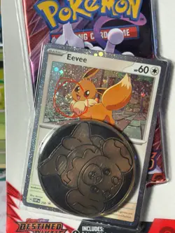 💫 BREATH SWIRL💫 Pokemon Destined Rivals Checklane Blister pack w/ Eevee Promo - Image 1