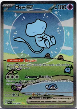 MEW EX 2024 POKEMON SV: PALDEAN FATES ALT. ART SIR #232/091 + BONUSES! - Image 1