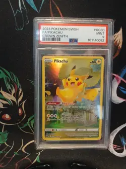 2023 POKEMON SWORD AND SHIELD CROWN ZENITH GG30 FULL ART/PIKACHU PSA 9 - Image 1