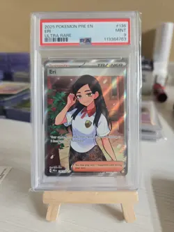 2025 POKEMON PRE EN-PRISMATIC EVOLUTIONS ULTRA RARE #136 ERI PSA 9 - Image 1