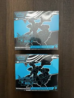 Pokemon TCG Scarlet Violet Black Bolt Elite Trainer Box ETB Lot Of x2 New SEALED - Image 1