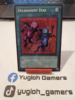 Yu-Gi-Oh Delinquent Duo LCKC Unlimited Secret Rare Light Played - Image 1
