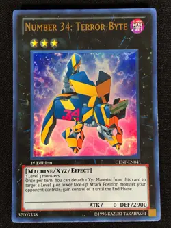 Yugioh Number 34 Terror-Byte GENF-EN041 1st Ultra (NM) - Image 1