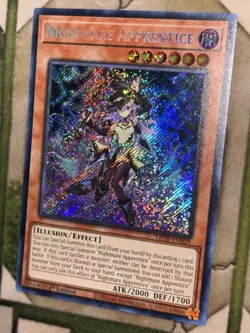 YuGiOh NIGHTMARE APPRENTICE Secret Rare LEDE-EN029 - Image 1