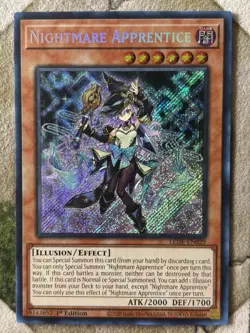 YuGiOh NIGHTMARE APPRENTICE Secret Rare LEDE-EN029 - Image 2