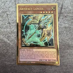 Artifact Lancea - MAGO-EN008 - Premium Gold Rare 1st Ed Yugioh - NM - Image 1