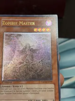 Yugioh Zombie Master TAEV-EN039 Ultimate Rare 1st Edition Moderate Play - Image 3