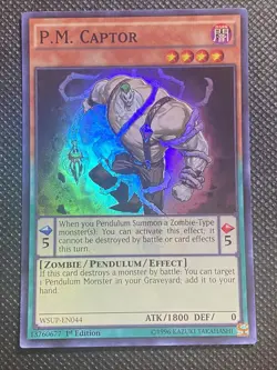 YuGiOh! P.M. Captor WSUP-EN044 Super Rare 1st Edition Near Mint World Superstars - Image 1