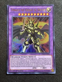 YuGiOh! - Timaeus the Knight of Destiny DRL3-EN055 Ultra Rare 1st Edition NM - Image 1