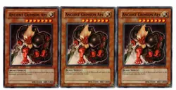 Yugioh- 3X Ancient Crimson Ape - Common - 1st Edition - ANPR-EN038 - Light Play - Image 1