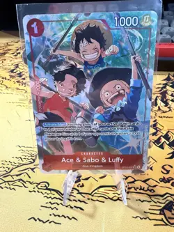Ace & Sabo & Luffy Alt Art OP13-007 Carrying On His Will One Piece TCG - Image 1
