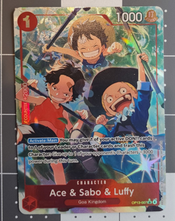 Ace & Sabo & Luffy Alt Art OP13-007 Carrying On His Will One Piece TCG - Image 3