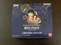 One Piece Romance Dawn Empty First Wave Blue Bottom Booster Box + 24 Empty Packs - Image 1