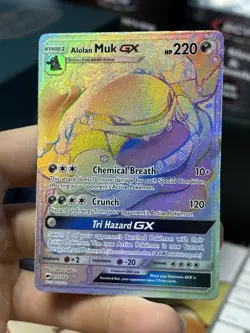 Alolan Muk GX 157/147 Burning Shadows 2017 Secret Rainbow Rare Pokemon Card TCG - Image 4