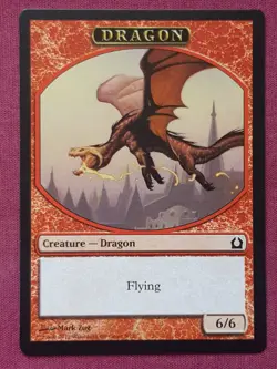 Magic The Gathering RETURN TO RAVNICA DRAGON token card MTG - Image 1