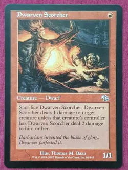 Magic The Gathering JUDGMENT DWARVEN SCORCHER red card MTG - Image 1
