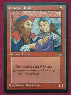 Magic The Gathering HOMELANDS DWARVEN TRADER B red card MTG - Image 1