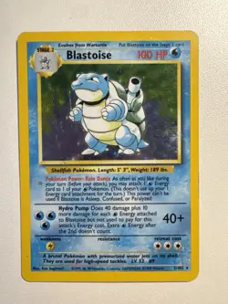 Blastoise Base Set 2/102 Holo Vintage Pokemon Card WOTC MP - Image 1