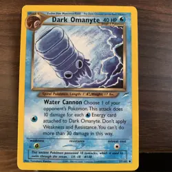 Pokemon TCG Dark Omanyte Neo Destiny Card 37/105 Unlimited NM Tomokaza Komiya - Image 1