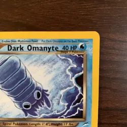 Pokemon TCG Dark Omanyte Neo Destiny Card 37/105 Unlimited NM Tomokaza Komiya - Image 2