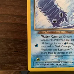 Pokemon TCG Dark Omanyte Neo Destiny Card 37/105 Unlimited NM Tomokaza Komiya - Image 4