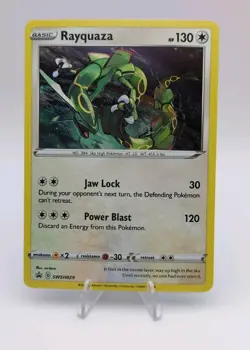 Rayquaza Pokemon TCG Sword And Shield Black Star Promo Holo Card #SWSH029 - Image 1