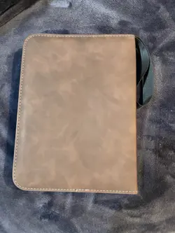 Leather Blastoise 3 Ring Pokemon Card Binder! 4 Pocket Double Sided! - Image 2