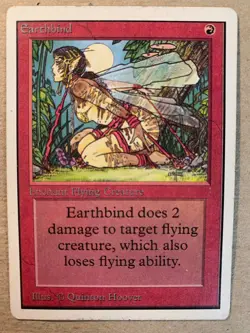 MTG 1x Earthbind Unlimited OLD SCHOOL Pauper Magic the Gathering Card x1 MP - Image 1