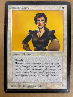 MTG 1x Benalish Hero BETA OLD SCHOOL Pauper Magic the Gathering Card x1 LP - Image 1