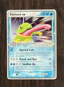 Pokemon Politoed EX 107/115 Unseen Forces Holo Card English Ultra Rare - Image 1