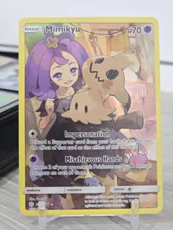 Pokemon Card TCG Mimikyu 245/236 Cosmic Eclipse Full Art Secret Rare Holo LP - Image 3