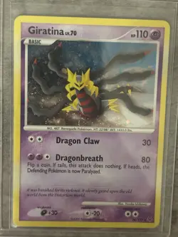 Pokemon TCG Giratina Card 28/127 Platinum Holo Rare SWIRL - Image 1