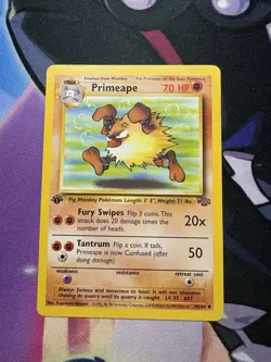 Pokemon TCG Primeape Jungle Card 43/64 1st Edition Uncommon - Image 1