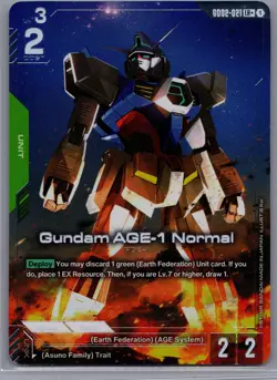 Gundam AGE-1 Normal Gundam Card Game Dual Impact GD02-021 Alt Art - Image 1