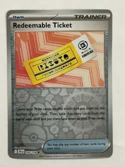 Pokemon TCG Trainer Redeemable Ticket Reverse Holo Card 156/159 Journey Together - Image 1