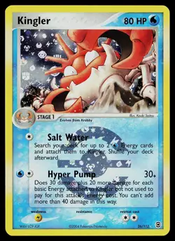 Pokemon Card - Kingler FireRed & LeafGreen 26/112 Rare Reverse Holo - Image 1