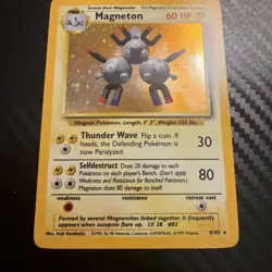 Magneton Holo Holographic Pokemon Card TCG 1999 Unlimited Base Set Rare 9/102 NM - Image 1