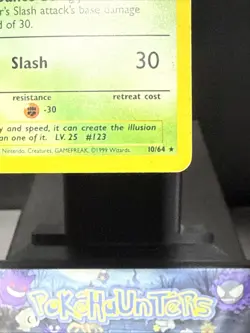 Pokemon Card Scyther 10/64 Jungle Set Holo Rare WOTC Played 2 - Image 4