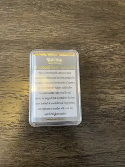 1999 Pokemon Poliwhirl Nintendo 23 Karat Gold Plated Trading Card - Image 3