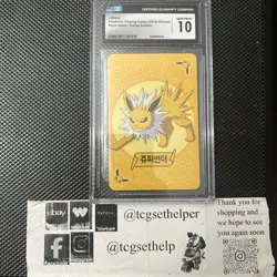 Jolteon CGC Gem Mint 10 Pokemon Play Card Point Salad-Eevee Edition 2019 - Image 1