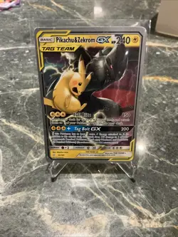 Pokemon TCG Pikachu & Zekrom GX Stamp Card 33/181 Team Up - Image 1