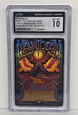 MTG LOTR Mount Doom / Borderless Poster (Foil) #750 - CGC 10 Not PSA - Image 1