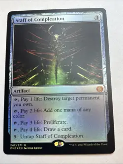 Staff of Compleation Phyrexia: All Will Be One Foil - Image 1